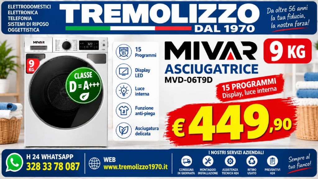 ASCIUGATRICE MIVAR MVD-06T9D